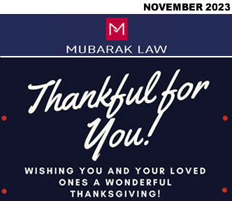 November 2023 Newsletter from Mubarak Law